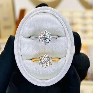 2ct Moissanite Solitaire Engagement Ring